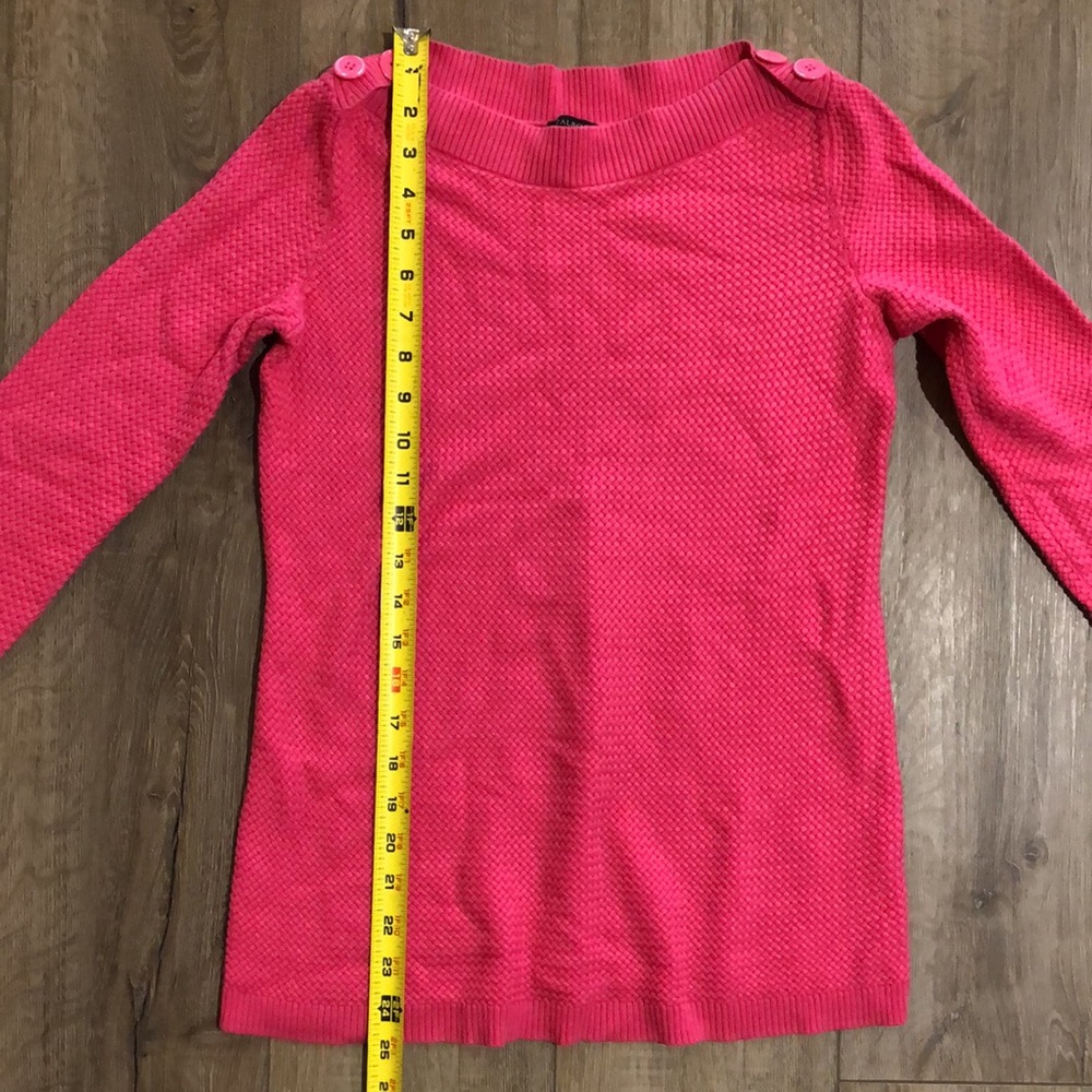 TALBOTS Petite Boat Neck Textured Tunic Sweater - Picture 7 of 9